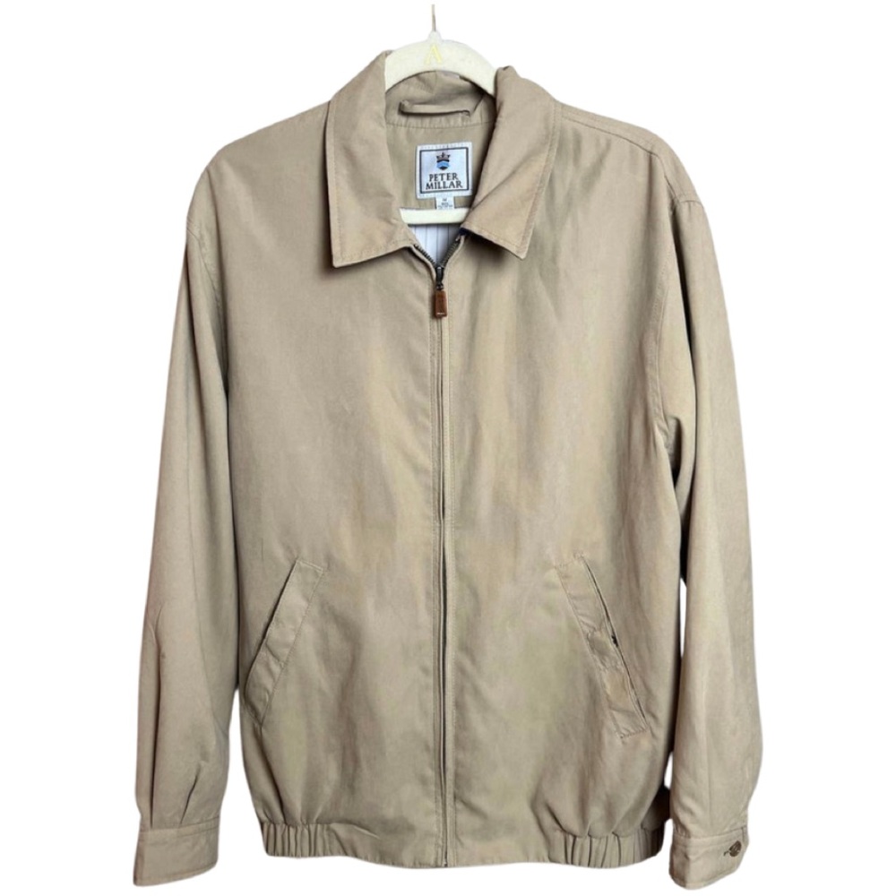 Peter Millar Men's Harrington Jacket Beige Sz. M